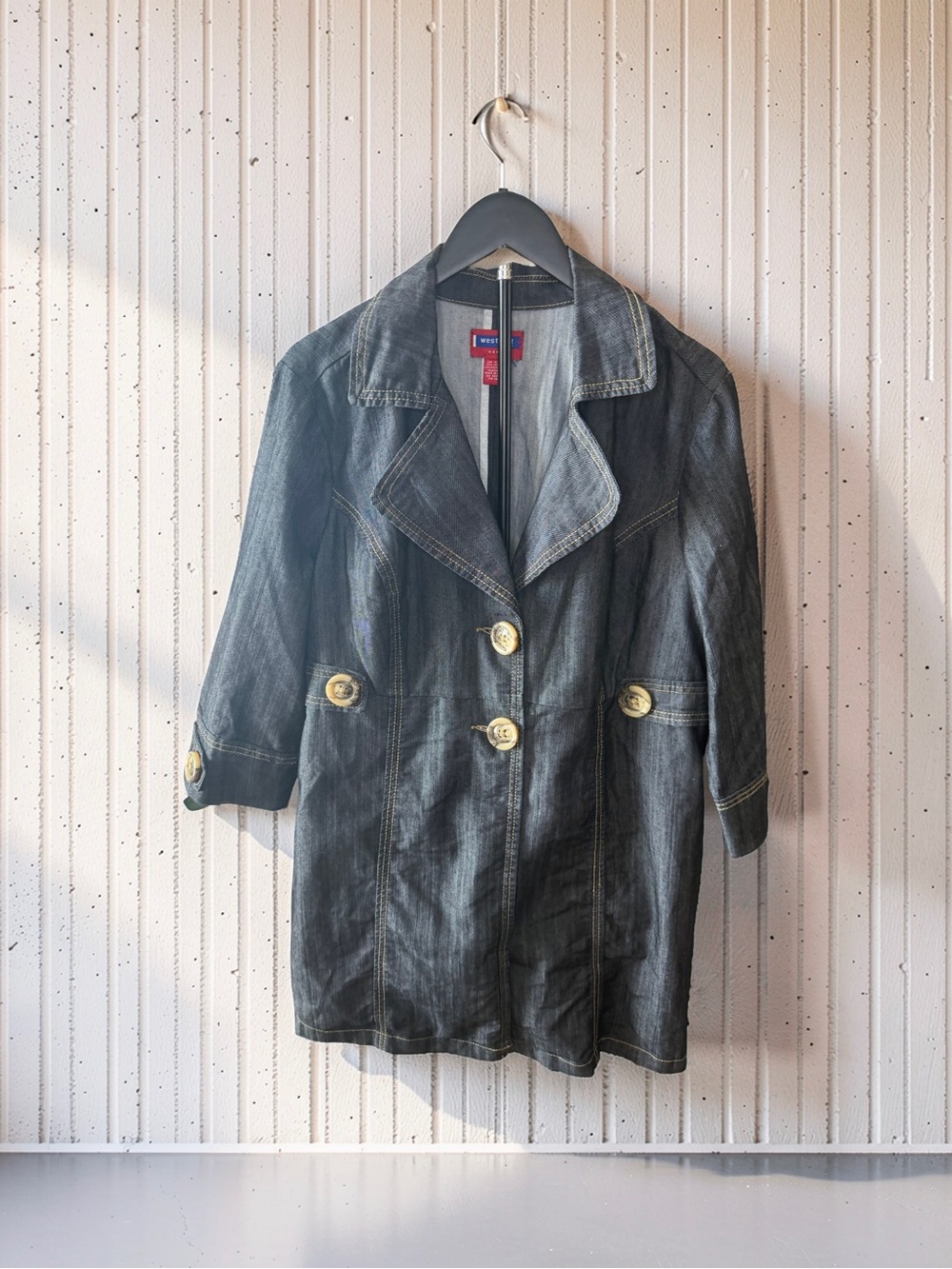 Westport Dark  Denim Button-Front Jacket